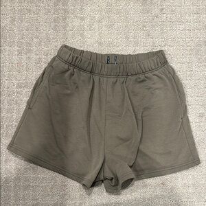 Olive Green Casual Shorts
